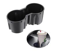 Center Console Cup Holder Insert for Tesla Model 3 & Model Y, Insert Drink Holder Car Cup Holder, Anti-Spill Silica Gel Drink Holder Mats for All-Weather Protection (black)