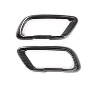 Center Console Cup Holder Panel Frame For BMW For X5 For G05 For X6 For G06 For X7 For G07 2019-2021 Sports Version Car Tail Muffler Exhaust Pipe Output Cover(Carbon Texture)