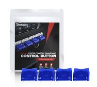 Center Console Dashboard Control Button Cover Trim Interior Accessories for Ford Mustang 2015-2022(4 Pack, Blue)