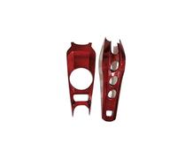 Center Console Interior Trim For Ferrari F12 For Berlinetta 2013 Carbon Fiber Car Central Control Gear Cup Holder Decorative Panel Cover Sticker Accessories(Red)