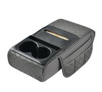 Center Console Organizer - Armrest Cushion with Cup Holder - Multifunctional Anti-Slip Center Console Cover for Truck with Cup Holder Tissue Box
