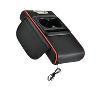 Center Console Organizer, Door and Leather | Protective Cover Cup Holder Center Console | For Organizing Card Key Water Bottle for Vehicles