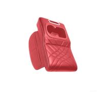 Center Console Pad 350x190mm Black Leather Center Console Pad(Red) | leather material, 350x190x80mm size, includes 2 cup holders, storage bag, scratch resistant