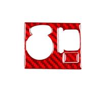 Center Console Sticker Car Headlight Switch Panel Trim Interior Accessories Carbon Look Sticker for Durango 2004 2005 2006 2007(Carbon Red)