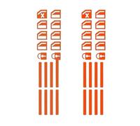 center console sticker Car Luminous Door Window Lift Button Stickers Car Windows Control Panel Decals Car Interior Sticker Auto car center console trims(18PCS Orange)