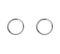 center console sticker For Land For Rover For Discovery For Sport 15-17 ABS Chrome Door Speaker Ring Trim Car Accessories(2pcs Silver)