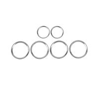 center console sticker For Land For Rover For Discovery For Sport 15-17 ABS Chrome Door Speaker Ring Trim Car Accessories(6pcs Silver)