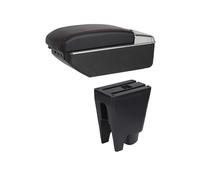 Center Console Storage Car Armrest Box Central Store Content Box Car-styling Decoration With Cup Holder USB For Toyota Aygo BJ(A-black red line)