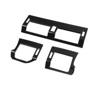 Center Console Trim 3pcs For Land For Rover For Defender 110 2020 2021 2022 2023 Car Interior Side AC Air Cover Trim LHD Accessories ABS Central Console Frame Trim(Glossy Black)