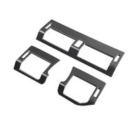 Center Console Trim 3pcs For Land For Rover For Defender 110 2020 2021 2022 2023 Car Interior Side AC Air Cover Trim LHD Accessories ABS Central Console Frame Trim(Carbon Fiber)