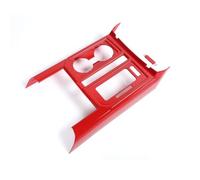 Center Console Trim Car Gear Shift Water Cup Holder Panel Frame Trim Inner Accessory ABS For Ford F150 2015 Up(Red)
