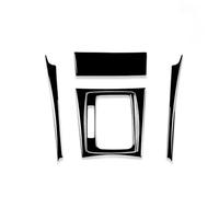 Center Console Trim Decoration For Benz C Class W204 2007-2013 Car Styling Decorative Carbon Fiber Gear Central Control Panel Sticker Decal Center Console Panel Decoration Cover(Black)