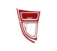 Center Console Trim For BMW 1 For Series E81 E82 E87 E88 2008-2013 Carbon Fiber Car Gear Shift Panel Side Strip Storage Box Frame Sticker(Red Set)