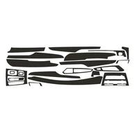 Center Console Trim For BMW For X5 F15 For X6 F16 2014-2018 Interior Central Control Panel Door Handle 5D Carbon Fiber Stickers Decals(Style B,3D CF Black)
