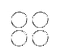 Center Console Trim For Land For Rover For Discovery For Sport 2015-2017 ABS Chrome Door Speaker Ring Trim Car Accessories Air Outlet Trim(4pcs Silver)