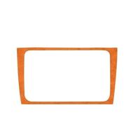Center Console Trim For VW For Golf 6 2008-2013 Italy Super Suede Car Central AC CD Panel Frame Trim Sticker(Orange CD)