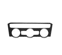 Center Console Trim For VW For Tiguan 2018-2021 Real Soft Carbon Fiber Glossy Black Sticker LHD RHD Car AC Switch Panel(Type B Black Carbon)