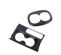 Center Console Water Cup Holder Panel Gearshift Cover Frame Trim Decoration For Mitsubishi ASX 2020 2021 Interior Decoration(Carbon texture 2pc)