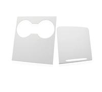 Center Console Wrap for Tesla Model 3 Y 2021 2022 Hard PVC Film Decor Sticker Mid-Console Patch Trim Face-Lift Cover Self-Adhesive(Matte White)