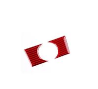 Center Control Panel Cover For Mini For Cooper S F65 F66 F67 2024 2025 Dashboard Side Air Outlet Vent Sticker Real Soft Carbon Fiber Cover Accessories 2pcs Gear Shift Panel(Red carbon 2pcs,For f66)