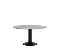 Center Dining Table Ø140 Gray Marble/ Black
