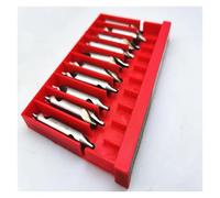 Center Drill Bit 10pcs A1mm-A6.3mm/172/60 ° HSS central drilling metal processing center chamfer positioning CNC mechanical lathe(A2.0mm)
