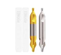 Center Drill Bit 60A/ 90A HSS-CO full grinding center drill composite centering bit fixed-point nozzle 1.0 .2 .5 3(Silver,1PCS_5.0X11)
