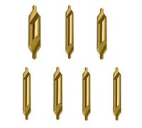 Center Drill Bit Set Double Ended 6pcs for Precise Metalworking with High Speed Steel Construction and Enhanced Chip Evacuation for Various Materials (1+1.5+2+2.5+3+5)
