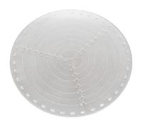Center Finder Tool, Transparent White, Lathe Compass for Circle Drawing Gauge with 360 Degree Scale, Multi-Layer Concentric Circles, Triple Radius Lines for Wood, Metal & Boards