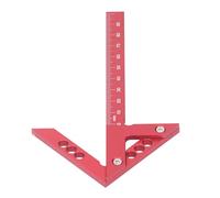 Center Finder Tool, Woodworking Ruler Aluminum Alloy Center Finder Center Line Scriber Pipe Center Finder 45 Degree Angle Scribing Gauge Woodworking Marking Tool