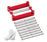 Center Gauge, Stainless Steel Woodworking Tool With Interchangeable Marking Bars High Precision Carpenter Alignment Ruler Tenon Jig For Cabinet Making Imperial & Metric Dual-Scale 4/5/6/8/10 mm