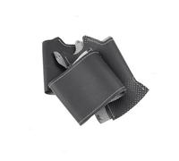 Center Gear Shift Cover Trim For For Megane 2 2003-2008 For Kangoo 2008 For Scenic 2 2003-2009 Hand-stitch Car Steering Wheel Leather Cover Interior Gear Shift Panel(Gray thread)