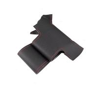 Center Gear Shift Cover Trim For Peugeot 206 1998-2005 206 SW 2003-2005 Hand-sewing Car Steering Wheel Cover Black Perforated Leather Trim Gear Shift Panel