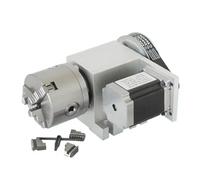 Center Height 65MM 4 Axis A Axis Rotary Axis CNC Indexing Head 3 Jaws 4 Jaw 80mm 100mm Chuck(100mm Chuck 4 Jaws)