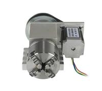 Center Height 65MM 4 Rotary Indexing Head 3 Jaws 4 Jaw 80mm 100mm Chuck NEMA23 Motor Machine Tool(100mm Chuck 4 Jaws)