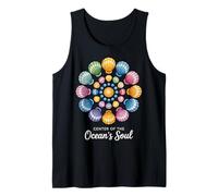 Center of the Ocean's Soul Shell Mandala Design Tank Top