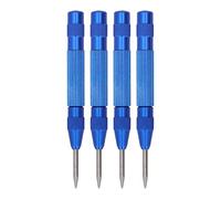 Center Punch Set 4Pcs High Speed Steel Automatic Center Hole Punch Tool Kit for Furniture Installation Machine Maintenance Rustproof Durable 5in (Blue)