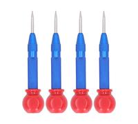 Center Punch Set Automatic Hole Puncher Hand Tool Professional Grade High Speed Steel Wear Resistant Proof for Metal Wood Window Glass Shank Diameter 12mm Punch Diameter 4mm 5in (Blue)
