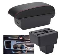 Center Storage Box For Mazda 2 For Skyactiv For Version Cx3 Center Console Organizer Armrests Storage Box Arm Rest Interior Accessories(04-b1 Black Red 3usb)