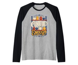Centered Pottery Shelf Rustic Mindfulness Art Raglan Baseball Tee