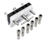 Centering Dowel Jig - Adjustable Drill Guide, Precision Doweling Tool, Widen Wood Dowel Locator, Durable Metal Body | Woodworking Hole Puncher for Straight Accurate Drilling, Carpentry DIY Workshop Us