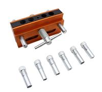 Centering Dowel Jig, Aluminum, Straight, English, B | Aluminum Hole Locator, Centering Dowel Jig Wood Dowel Drill Guide, Metric Standard Size