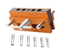 Centering Dowel Jig, Bushings Set, Hole, Metric, A | Bushings Set Doweling Jig Puncher Locator Joints, Adjustable Width, Portable Drilling Guide for Woodworking