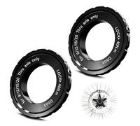 Centerlock Locking Ring Bicycle Brake Disc for Shimano - 2 x Centre Lock Tool Brake Disc for Shimano, 44 x 26 x 8 mm Lock Ring Centre Lock Bicycle Hub Adapter Compatible with 9/12/15/20 mm Axles