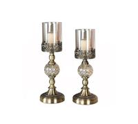 Centerpiece 2 Pcs Luxury Table Decoration Metal Candle Holder For Home Wedding Event And Party Festival for Mantel