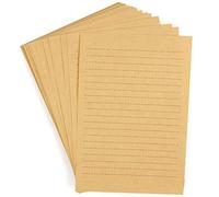 CenterZ 100pcs Vintage Kraft Stationary Paper 8.3 x 11.5 inch, A4 Sheets 120gsm Printable Lined Stationery Writing Letter Papers Bulk Set for Personalized Letters, Creative Poems, Lyrics, Office Notes
