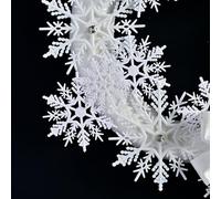 Centimeter Ribbon Holiday Decor for Indoor Decoration Christmas Snowflake Bow Having Festive Wreath 33 Operation White Nativity Outdoor Walls Doors for Mantels