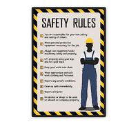 Centiza 16x24 Inch Modern Rectangular Safety Poster, Corporation Workplace Safety Rules, Wall Mount, Tube Material, Office & Factory Decor