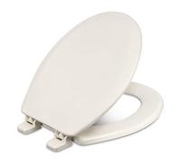 Centoco 700-416 Round Wooden Toilet Seat, Heavy Duty Molded Wood with Centocore Technology, Biscuit