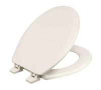 Centoco 700-416 Round Wooden Toilet Seat, Heavy Duty Molded Wood with Centocore Technology, Biscuit